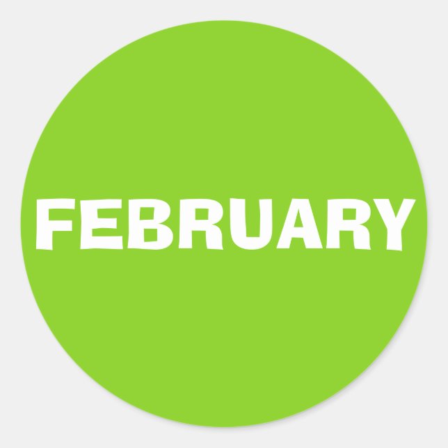 Februar Ad Lib Yellow Green Sticker von Janz (Vorderseite)