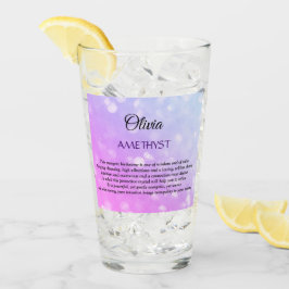 Februar Birthstone Amethyst Design Glas