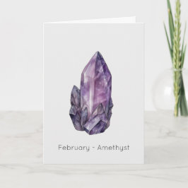 Februar Birthstone Amethyst Happy Birthday Card Karte