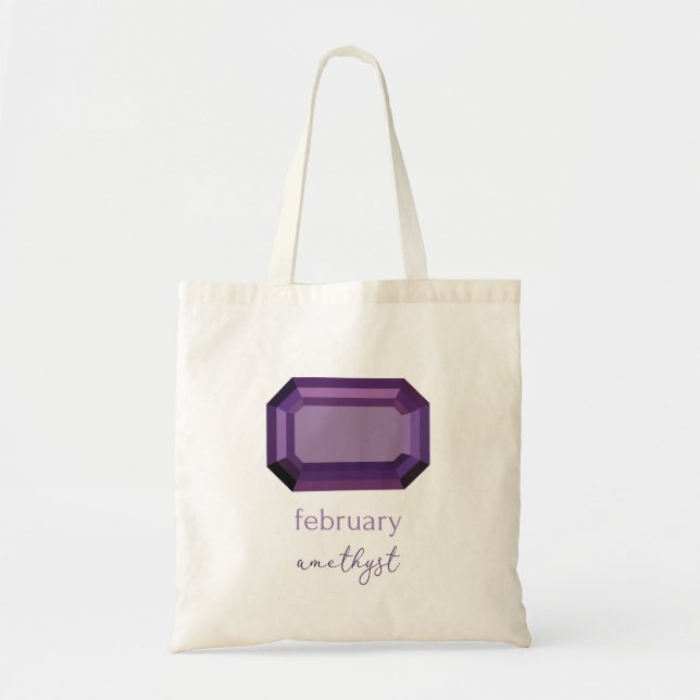 Februar Birthstone Amethyst Tragetasche (Vorne)