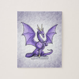 Februar Birthstone Dragon - Amethyst Puzzle