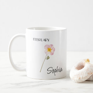 Februar Blume Personalisiert Kaffeetasse