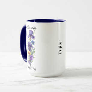 Februar Blume Violet und Iris Tasse
