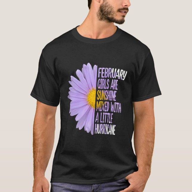 Februar Daisy Aster T-Shirt (Vorderseite)