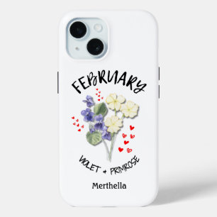 FEBRUAR Geburtsmonat Blume Individuelle Name Case-Mate iPhone Hülle