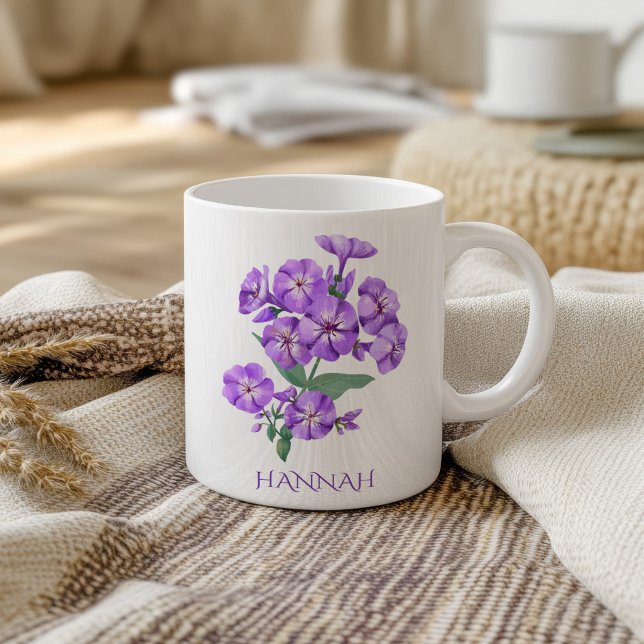 Februar Geburtsmonat Blume Lila Violet Kaffeetasse (Von Creator hochgeladen)