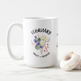 FEBRUAR Geburtsmonat Blume Personalisiert Christli Kaffeetasse