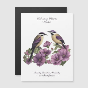 Februar Geburtsmonat Blume Personalisiert Geburtst Magnetkarte