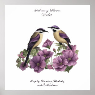 Februar Geburtsmonat Blume Personalisiert Geburtst Poster