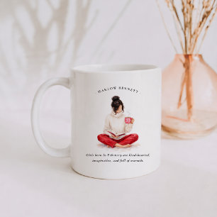 Februar-Geburtsmonat-Mädchen Monogramm Kaffeetasse