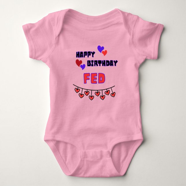 Februar Geburtstag Baby Bodysuit Baby Strampler (Vorderseite)