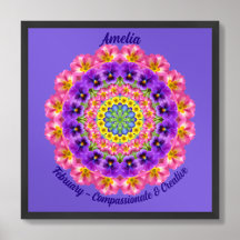 Februar Geburtstag Blume Zitat Kinder Kinderzimmer