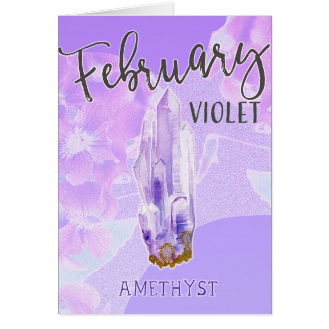 Februar Geburtstag Violet und Amethyst Birthstone (Vorne)
