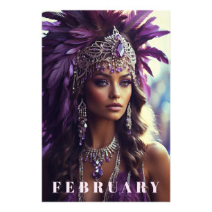 *~* FEBRUAR Headdress AP53 AMETHYST Boho Fotodruck