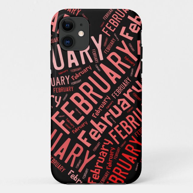 Februar Heart Case-Mate iPhone Hülle (Rückseite)