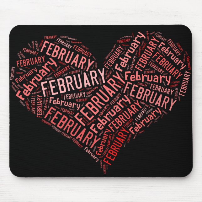 Februar Heart Mousepad (Vorne)