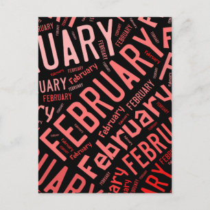 Februar Heart Postkarte