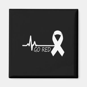 Februar Herzgesundheitsmonat Amerikanische Herzges Magnet
