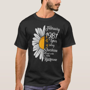 Februar Mädchen 1981 Shirt 42. Geburtstagsgeschenk