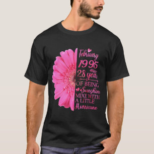 Februar Mädchen 1995 T 28 Jahre alt 28. Geburtstag T-Shirt