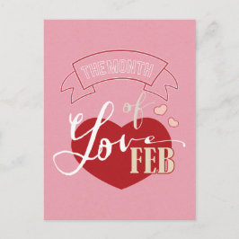 Februar - Monat der Liebe Postkarte