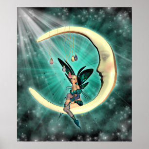 Februar Moon Fairy Fantasy Fey Poster