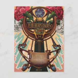 Februar - Pisces Postkarte