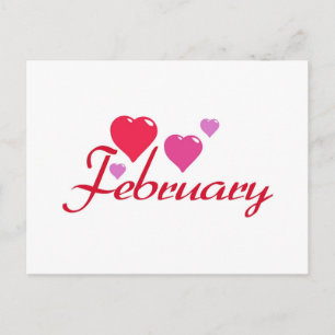 Februar Postkarte