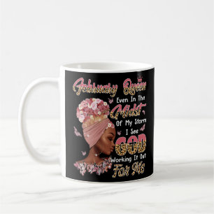 Februar Queen Black Women Birthday erarbeiten Sie Kaffeetasse