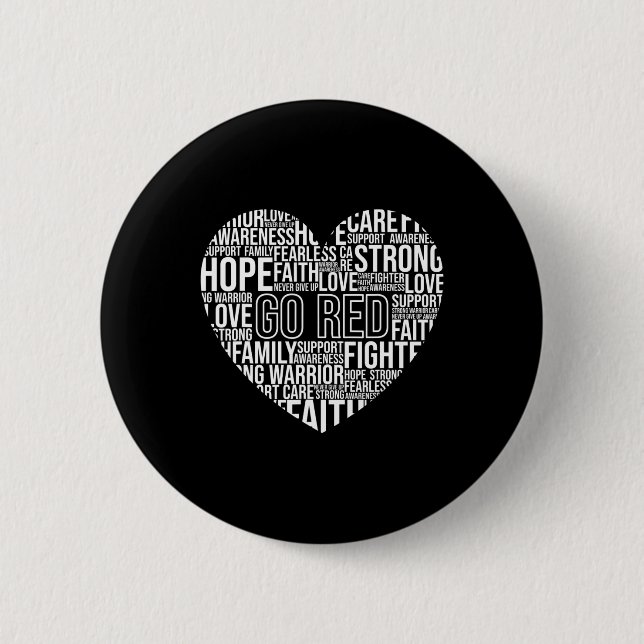 Februar tragen wir Männer Frauen Kinder - Herzerkr Button (Vorderseite)