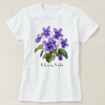 Februar-Veilchen-Blumen-T-Shirt