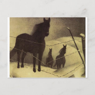 Februar von Grant Wood Postkarte