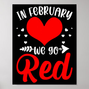 Februar Wir gehen Red Heart Disease Awareness Amer Poster