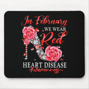 Februar Wir tragen Red Butterfly Heart Disease Awa Mousepad