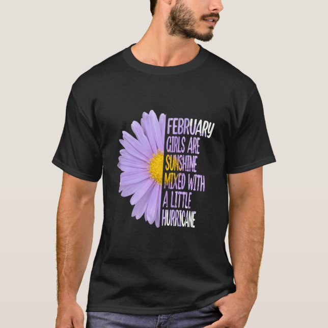 February Daisy Aster T-Shirt (Vorderseite)