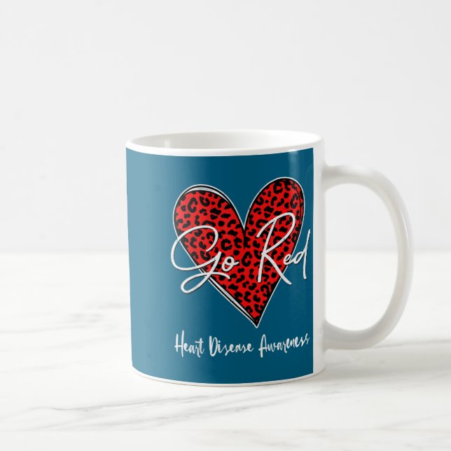 February Is Red Heart Health Heart Disease Awarene Kaffeetasse (Rechts)