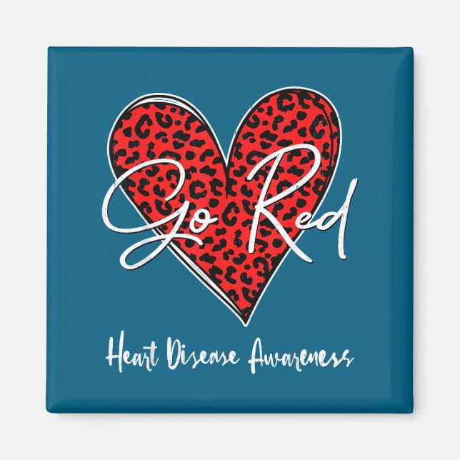 February Is Red Heart Health Heart Disease Awarene Magnet (Vorne)