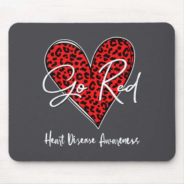 February Is Red Heart Health Heart Disease Awarene Mousepad (Vorne)