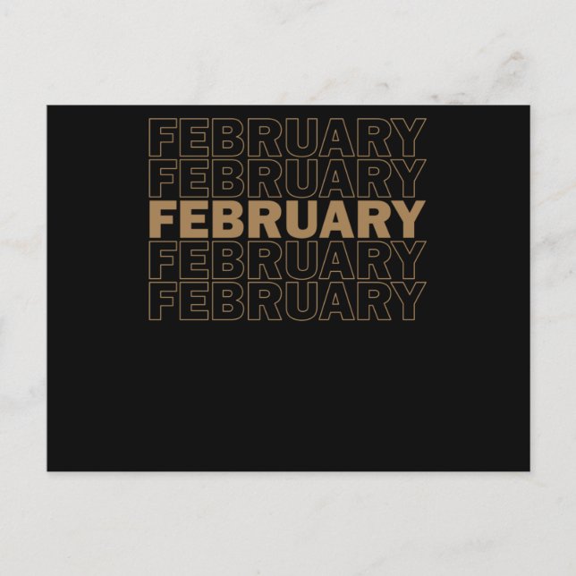 February Shadow Black History Month Ankündigungspostkarte (Vorderseite)