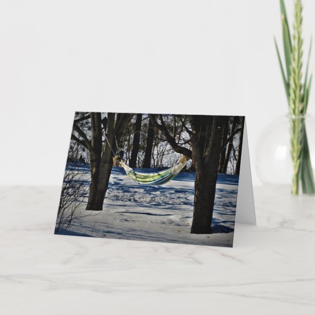 "February's Rest" Weihnachtskarte Karte (Vorderseite)