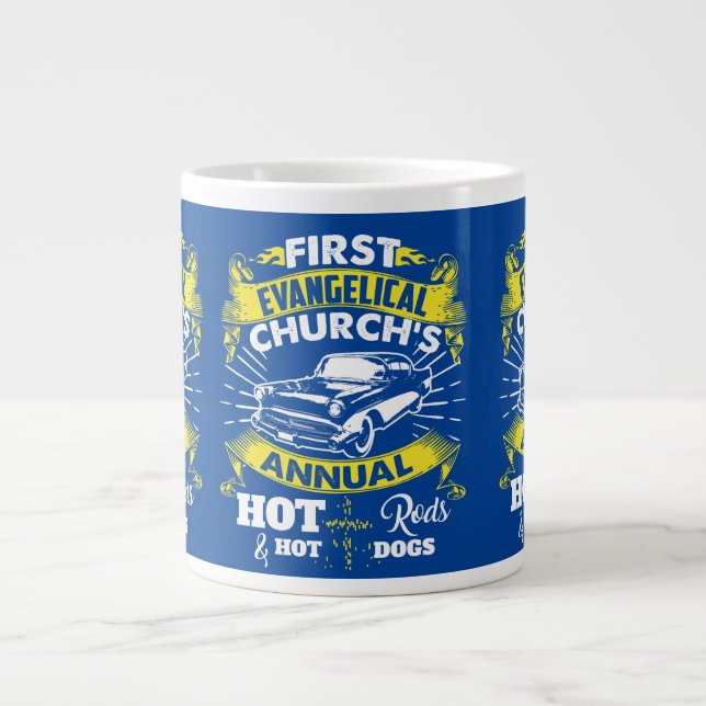 FEC-Frisierte Auto und Hot Dogs Jumbo-Tasse (Vorderseite)