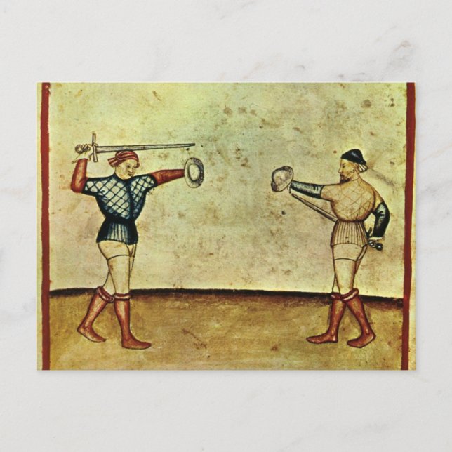 Fechtbuch Postkarte (Vorderseite)