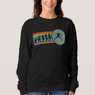 Fechten Evolution Vintage Schwertkampf Retro Fecht Sweatshirt