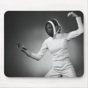 Fechten Frauen Mousepad