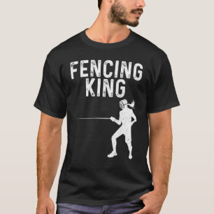 Fechten für Männer Papa Fechter Schwert Sport T-Shirt