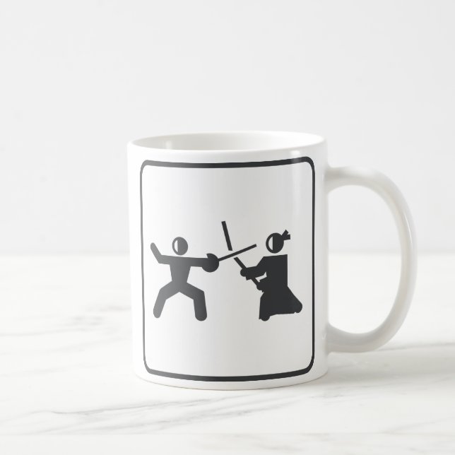 Fechten gegen Kendo Tasse (Rechts)