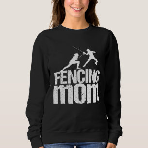 Fechtende Mutter Schwertkampf Fechterin 2 Sweatshirt
