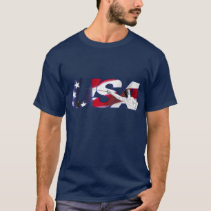 Fechtende USA - blaues Shirt