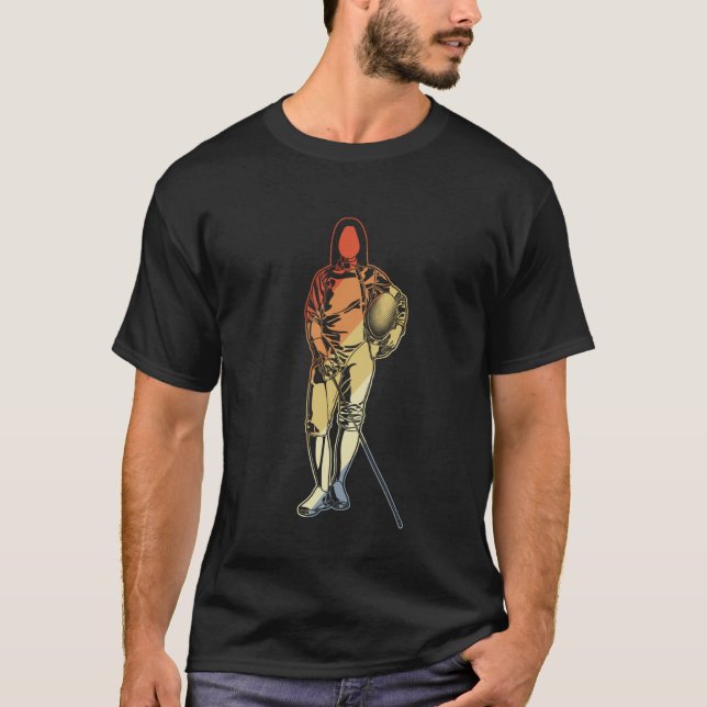 Fechter Mädchen Fechtfrau T-Shirt (Vorderseite)