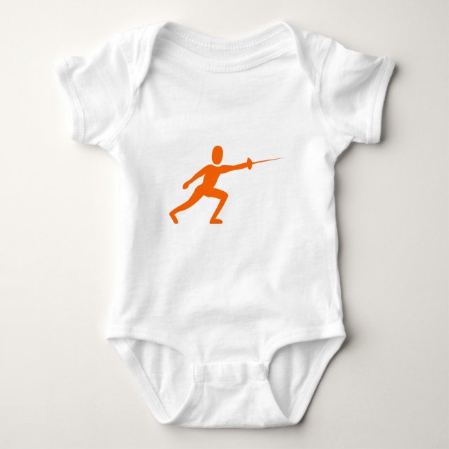 Fechtfigur - Orange Baby Strampler (Vorderseite)